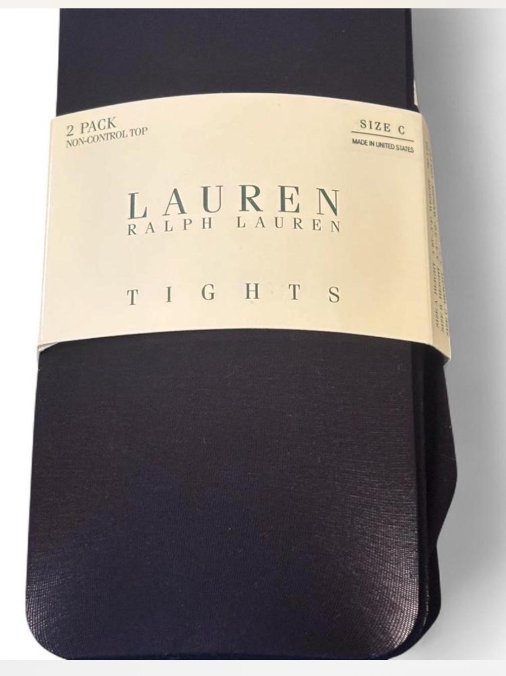 Lauren Ralph Lauren Women’s Black Non Control Top 2-Pack Tights